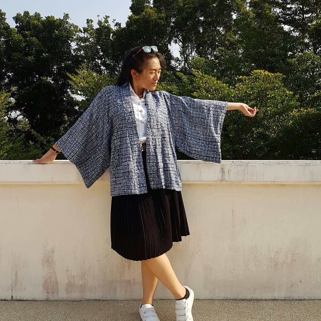 Customer wearing Sumo Vintage